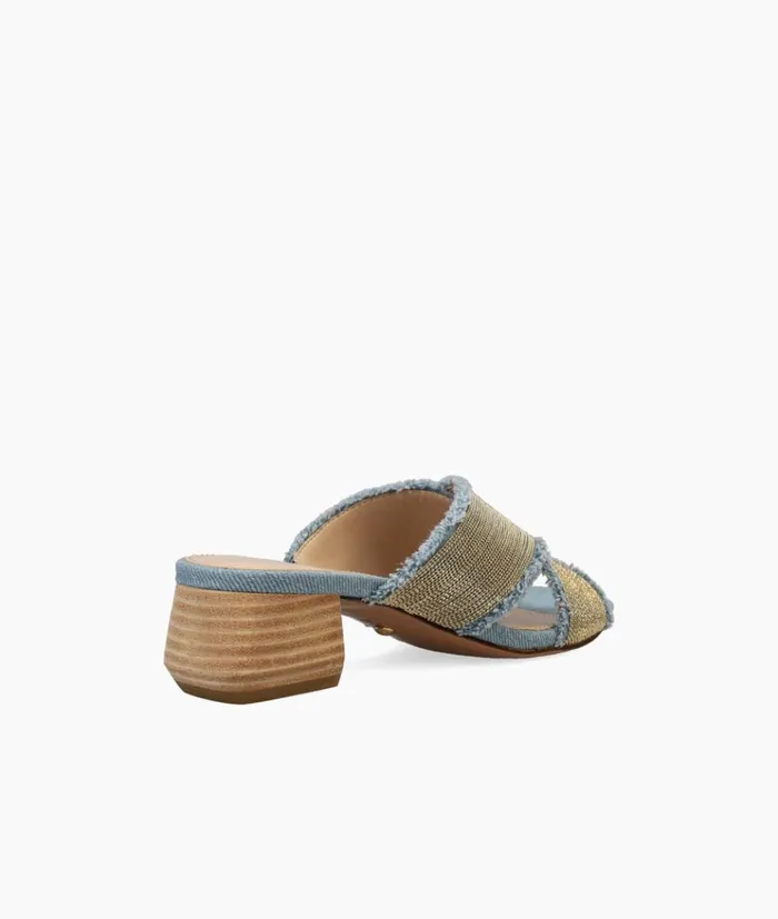 Pelle Moda Tash Slide 8211 Chambray Chambray Denim Women Sandals Pelle Moda Tash Slide 8211 Chambray Chambray Denim Women Sandals