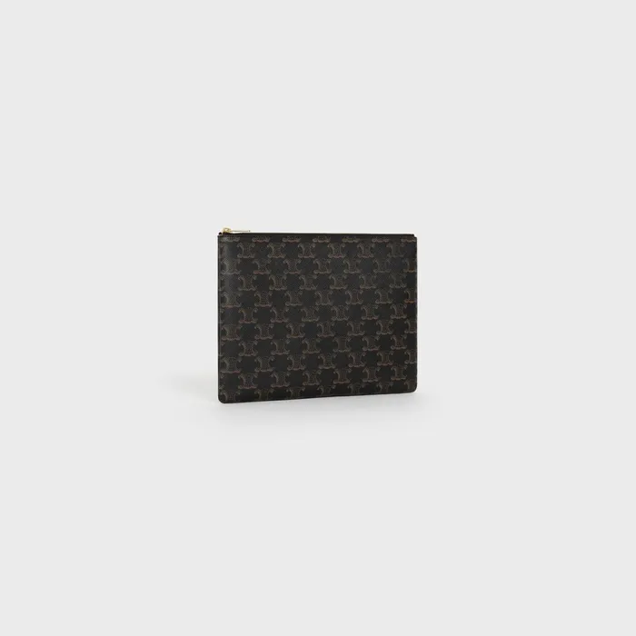 Pouch In Triomphe Canvas Black Women CELINE TRIOMPHE CANVAS Pouch In Triomphe Canvas Black Women CELINE TRIOMPHE CANVAS