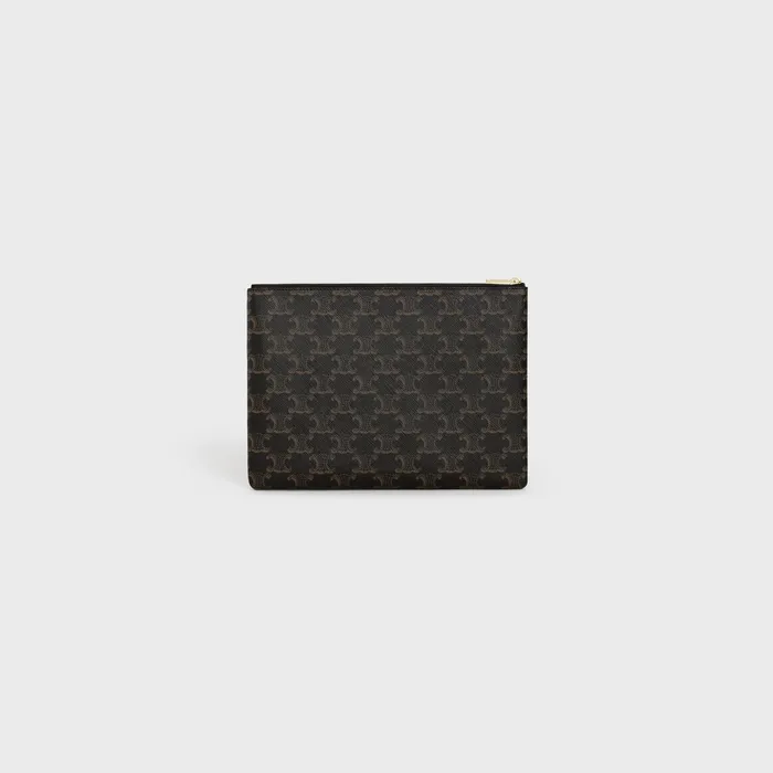 Pouch In Triomphe Canvas Black Women CELINE TRIOMPHE CANVAS Pouch In Triomphe Canvas Black Women CELINE TRIOMPHE CANVAS