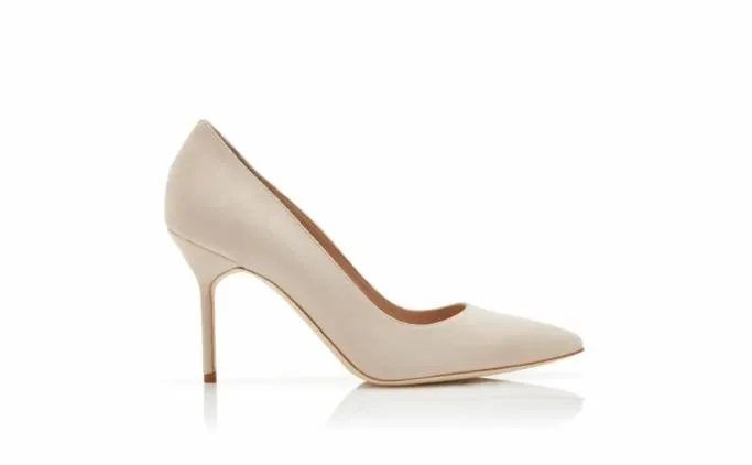 Pumps Women Manolo Blahnik BB 90Light Beige Suede Pointed Toe Pumps Pumps Women Manolo Blahnik BB 90Light Beige Suede Pointed Toe Pumps