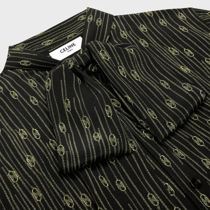 Romy Shirt In Crepe De Chine Noiror Women CELINE SHIRTS AND TOPS
