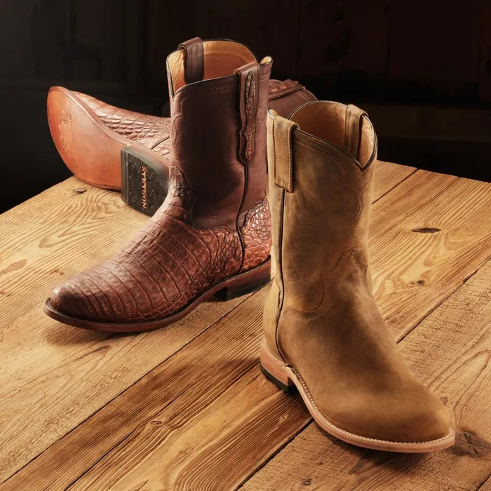 Ropers Men Stetson Puncher Boots Oily Brown