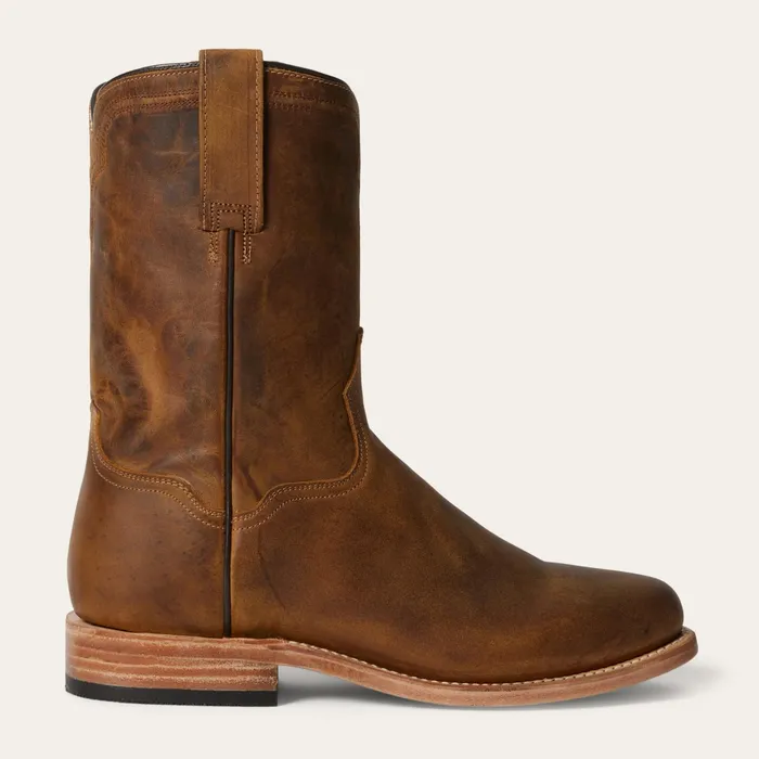 Ropers Men Stetson Puncher Boots Oily Brown