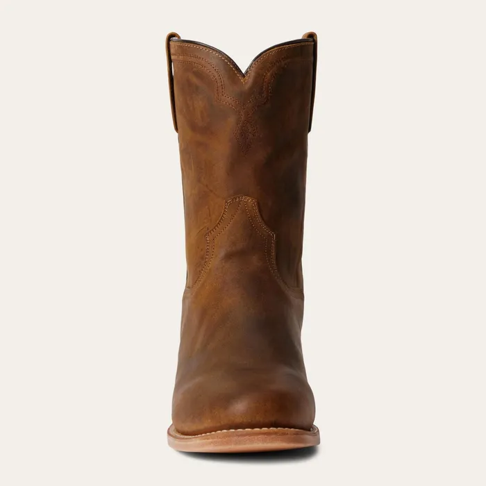 Ropers Men Stetson Puncher Boots Oily Brown
