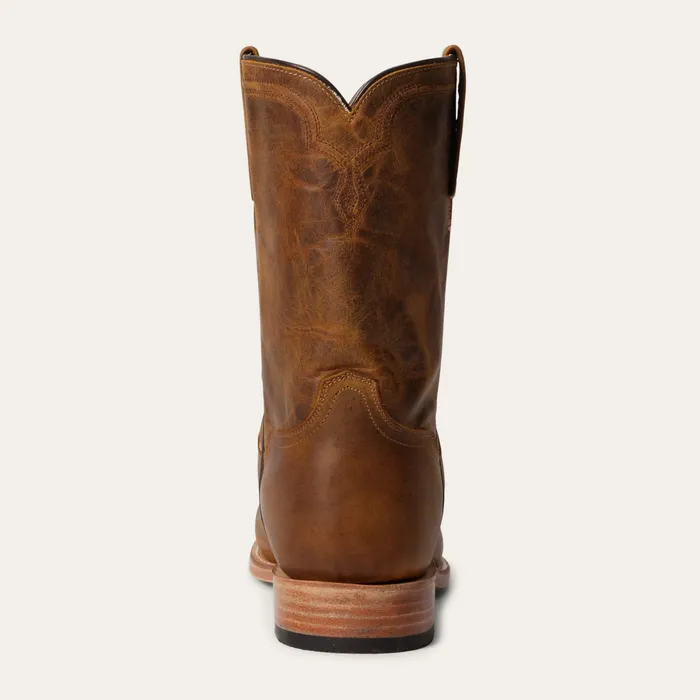 Ropers Men Stetson Puncher Boots Oily Brown