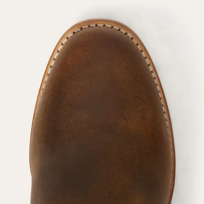 Ropers Men Stetson Puncher Boots Oily Brown