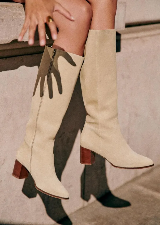 Szane Boots and Thigh High Boots Womens Adle Boots Stone
