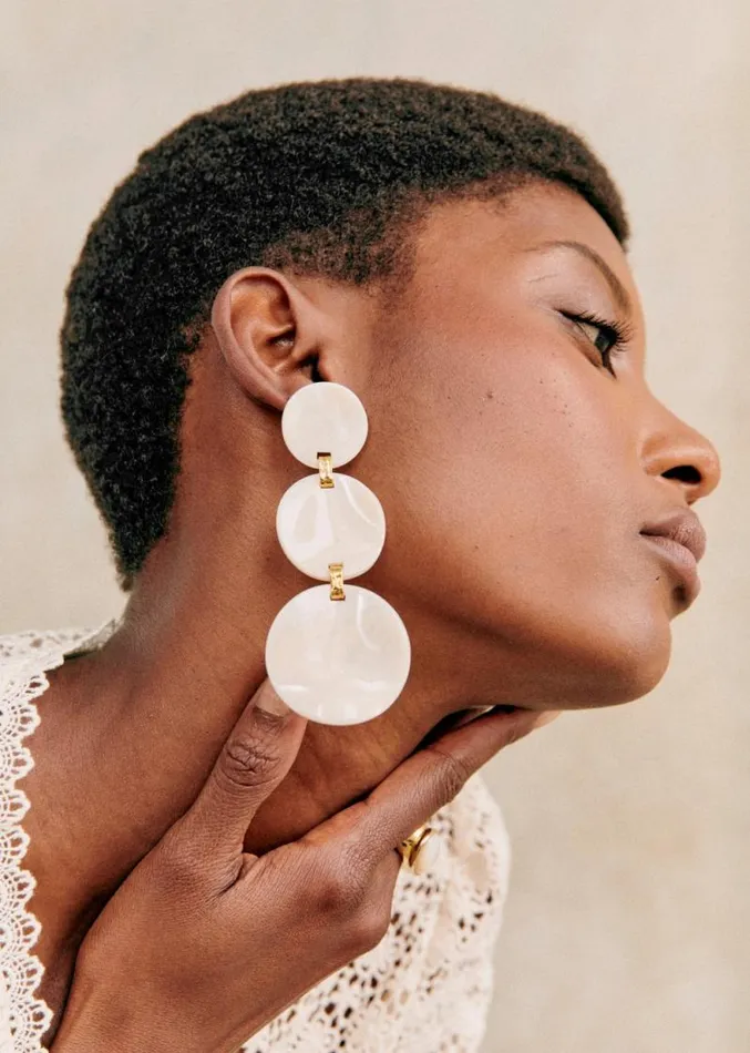 Szane Earrings Womens Ernest Earrings Ecru