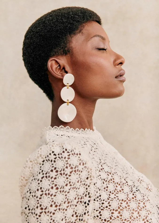 Szane Earrings Womens Ernest Earrings Ecru