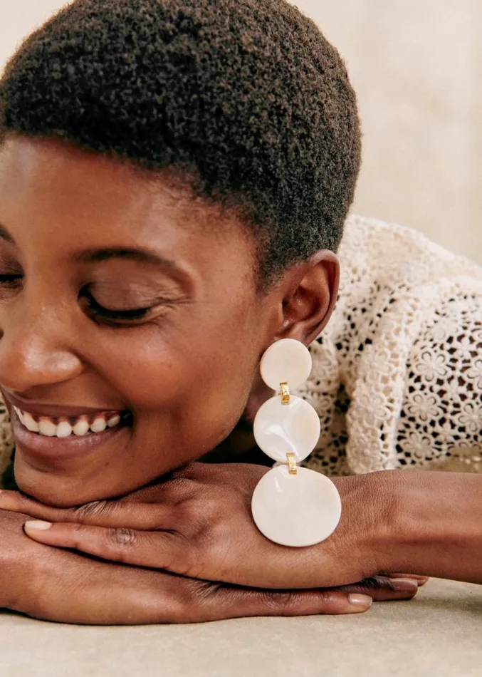 Szane Earrings Womens Ernest Earrings Ecru