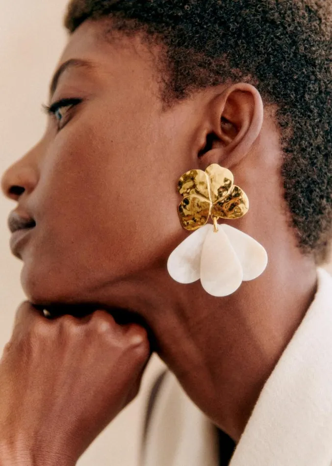 Szane Earrings Womens Georgia Earrings Ecru