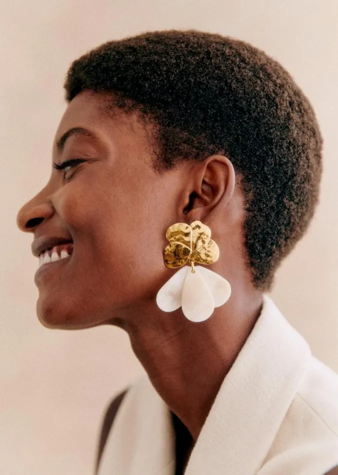 Szane Earrings Womens Georgia Earrings Ecru