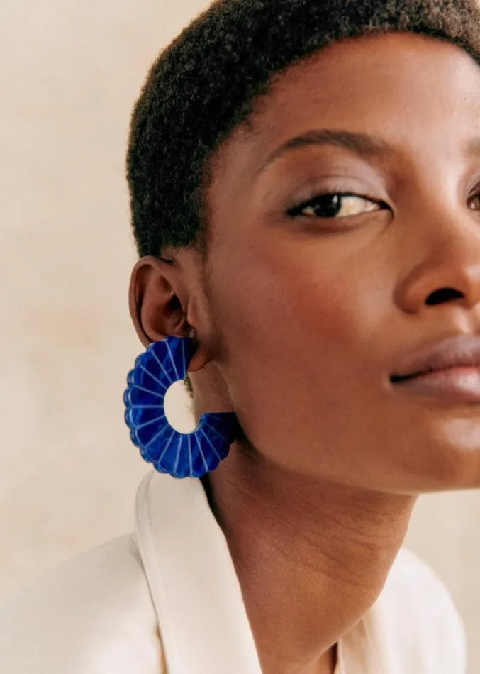 Szane Earrings Womens Sandy Earrings Navy Blue