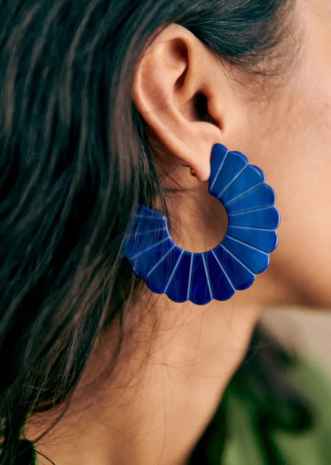 Szane Earrings Womens Sandy Earrings Navy Blue