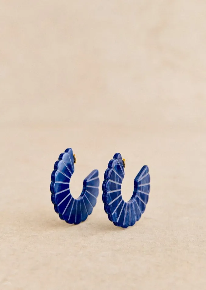 Szane Earrings Womens Sandy Earrings Navy Blue