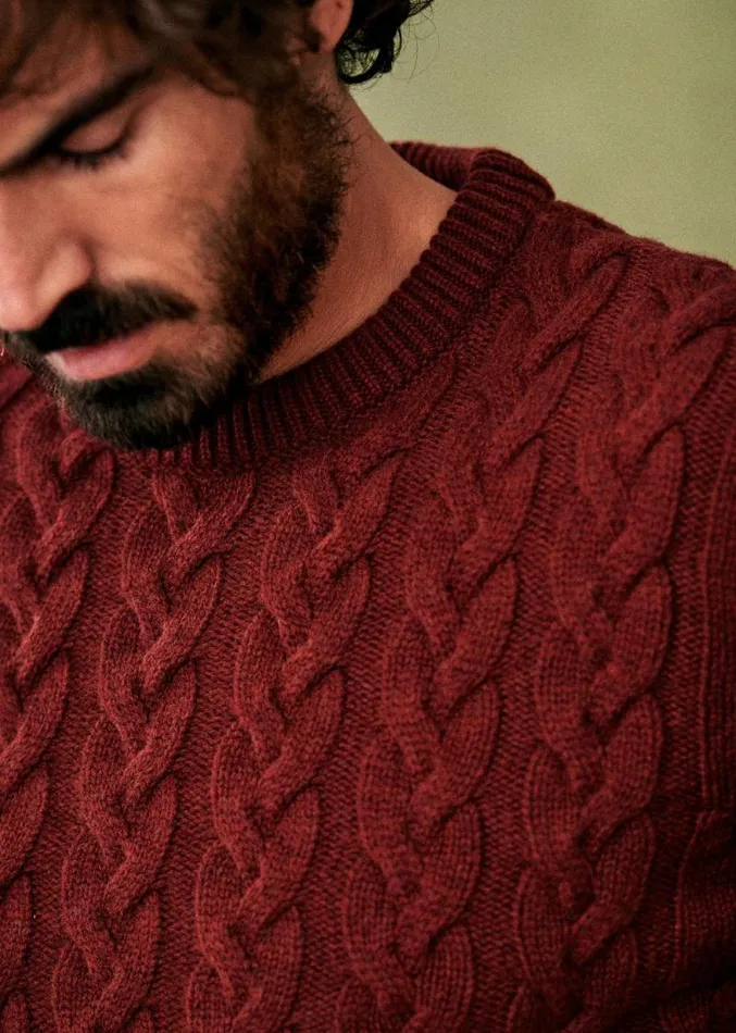 Szane Knitwear Mens Lancy Sweater Rust