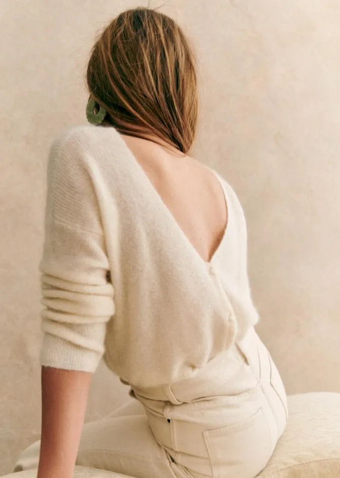 Szane Knitwear Womens Barry Cardigan Ecru