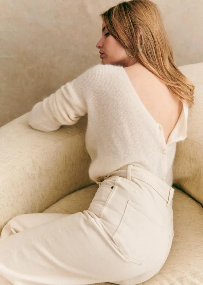 Szane Knitwear Womens Barry Cardigan Ecru