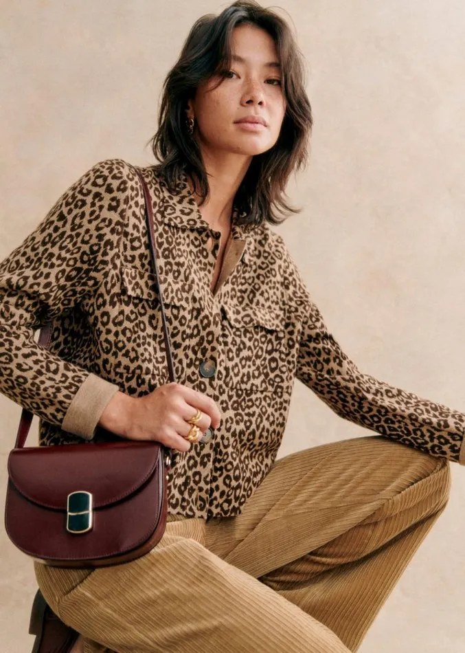 Szane Knitwear Womens Betty Cardigan Leopard