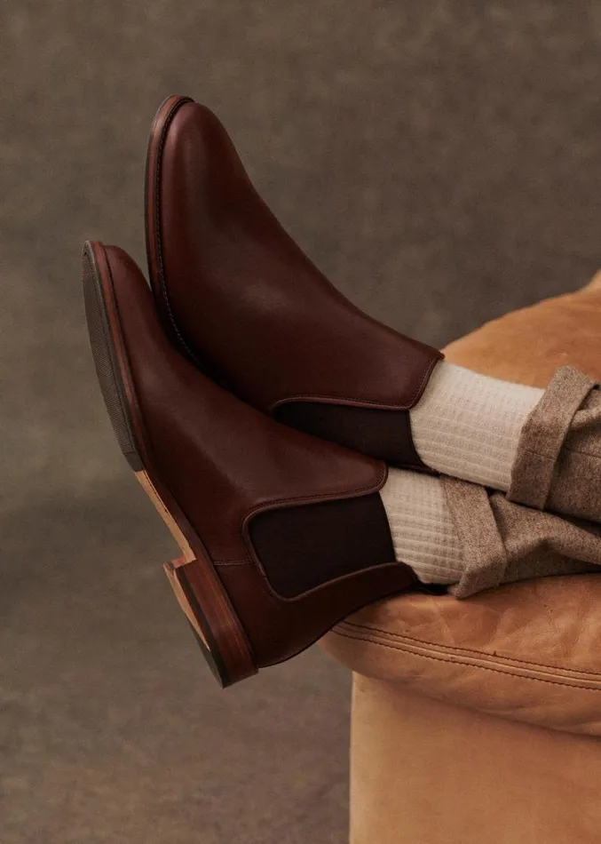 Szane Suits Mens Woody Chelsea Boots Camel Traditional Leather
