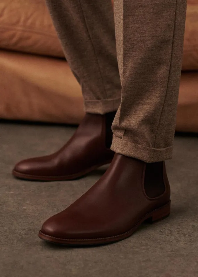 Szane Suits Mens Woody Chelsea Boots Camel Traditional Leather