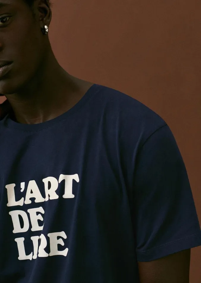 Szane TShirts and Sweatshirts Mens TShirt L039art De Lire 8211 Octobre Editions X BSF Navy Ecru