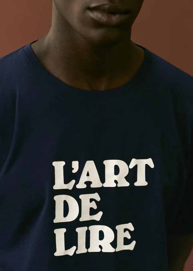 Szane TShirts and Sweatshirts Mens TShirt L039art De Lire 8211 Octobre Editions X BSF Navy Ecru