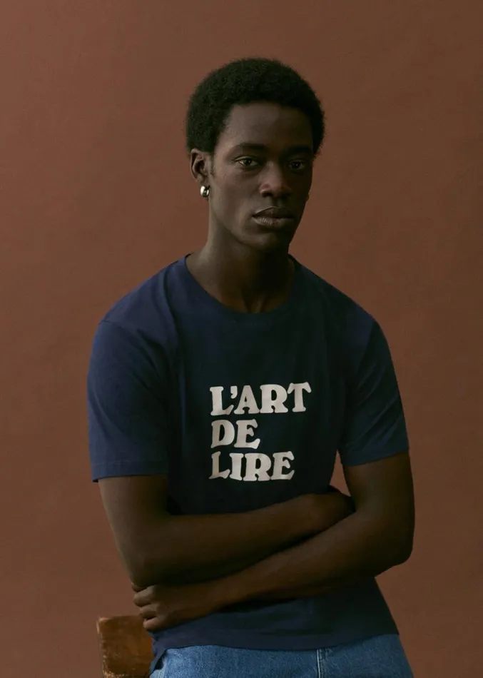 Szane TShirts and Sweatshirts Mens TShirt L039art De Lire 8211 Octobre Editions X BSF Navy Ecru