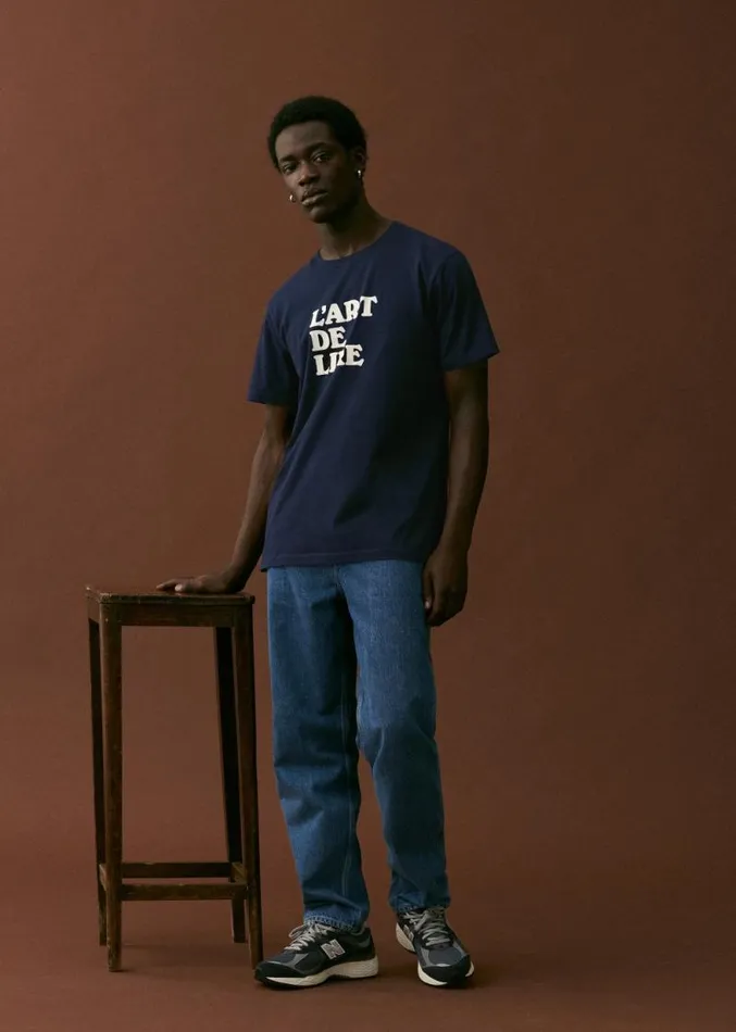 Szane TShirts and Sweatshirts Mens TShirt L039art De Lire 8211 Octobre Editions X BSF Navy Ecru