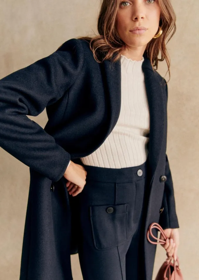 Szane Trousers and Jumpsuits Womens Emilio Trousers Navy Blue