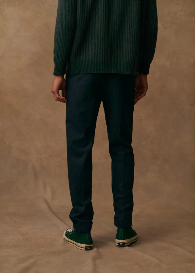 Szane Trousers Mens Carl Trousers Blue Tweed