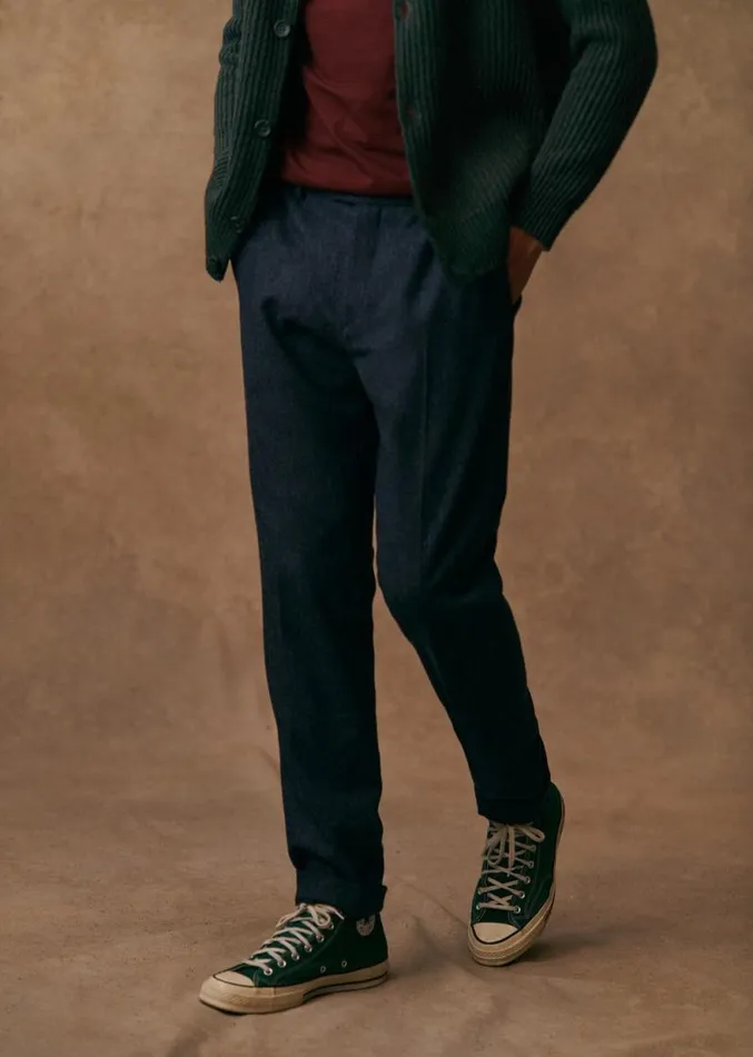 Szane Trousers Mens Carl Trousers Blue Tweed