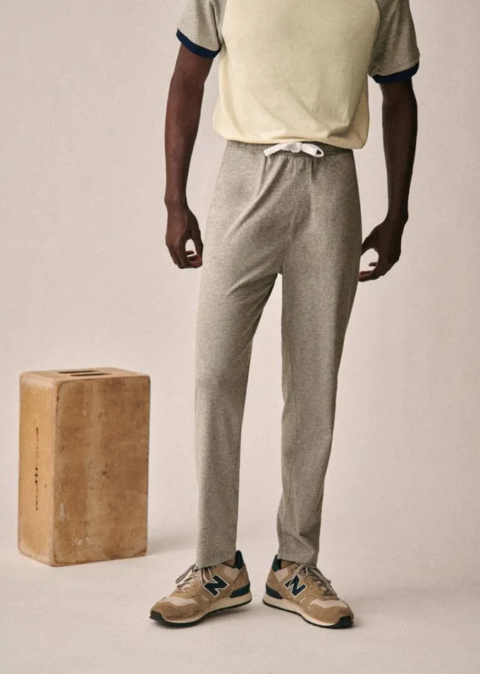 Szane Trousers Mens Hawkins Sweatpants Mottled Grey