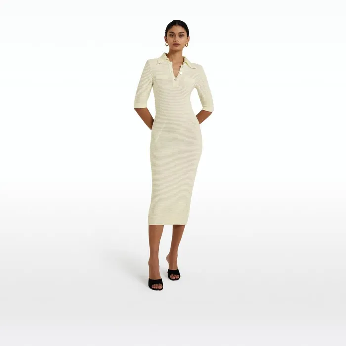 Safiyaa Akilah Ivory Crochet Dress Women Dresses