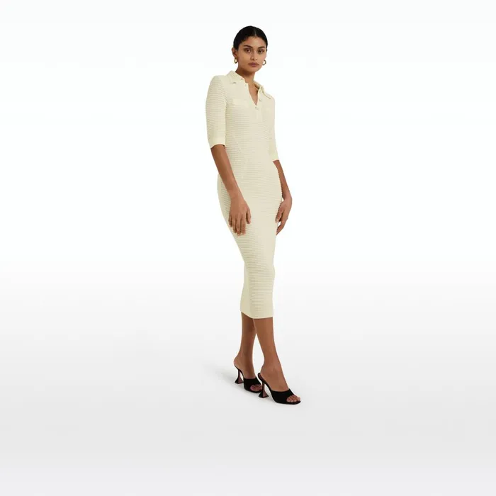 Safiyaa Akilah Ivory Crochet Dress Women Dresses