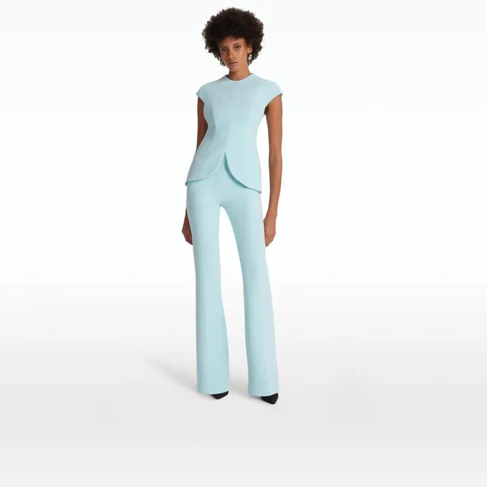 Safiyaa Alexa Baby Blue Trousers Women Trousers