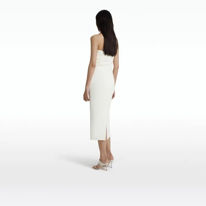 Safiyaa Arla Ivory Midi Dress Women Dresses