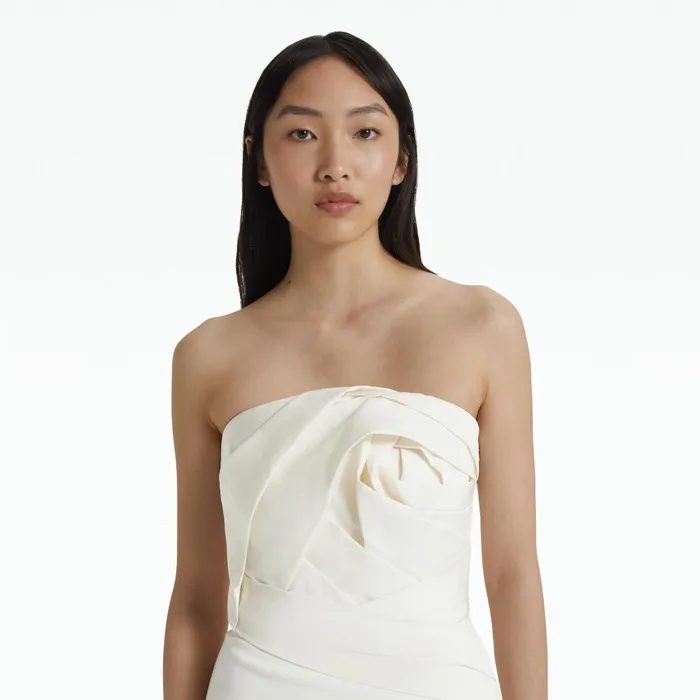 Safiyaa Arla Ivory Midi Dress Women Dresses