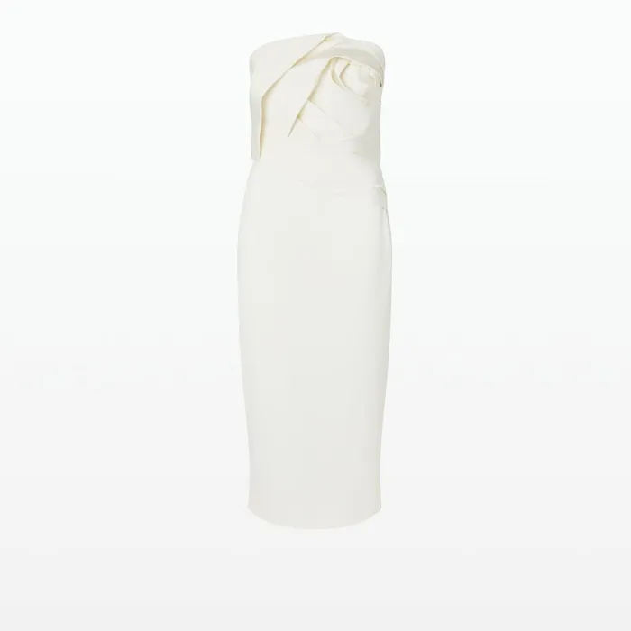 Safiyaa Arla Ivory Midi Dress Women Dresses