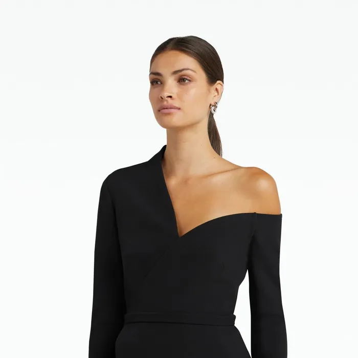 Safiyaa Brielle Black Top Women Tops