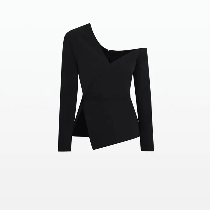 Safiyaa Brielle Black Top Women Tops