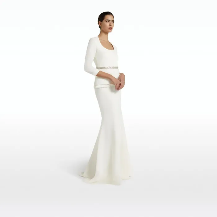 Safiyaa Caia Ivory Top With Embroidered Belt Women Tops