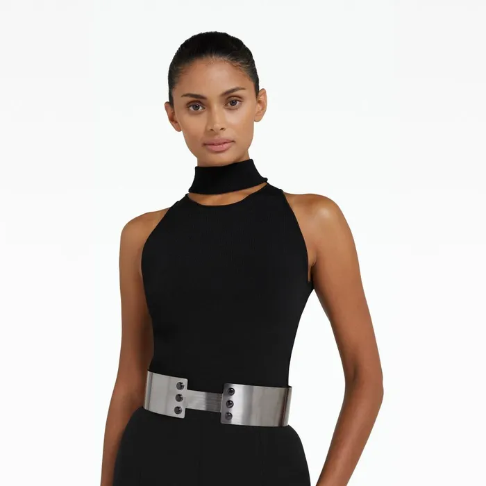 Safiyaa Chascara Black Knit Women Tops