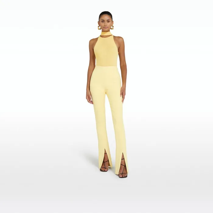 Safiyaa Chascara Pale Primrose Knit Women Tops