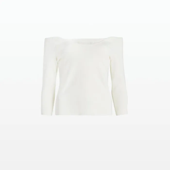 Safiyaa Clara Ivory Knit Women Tops