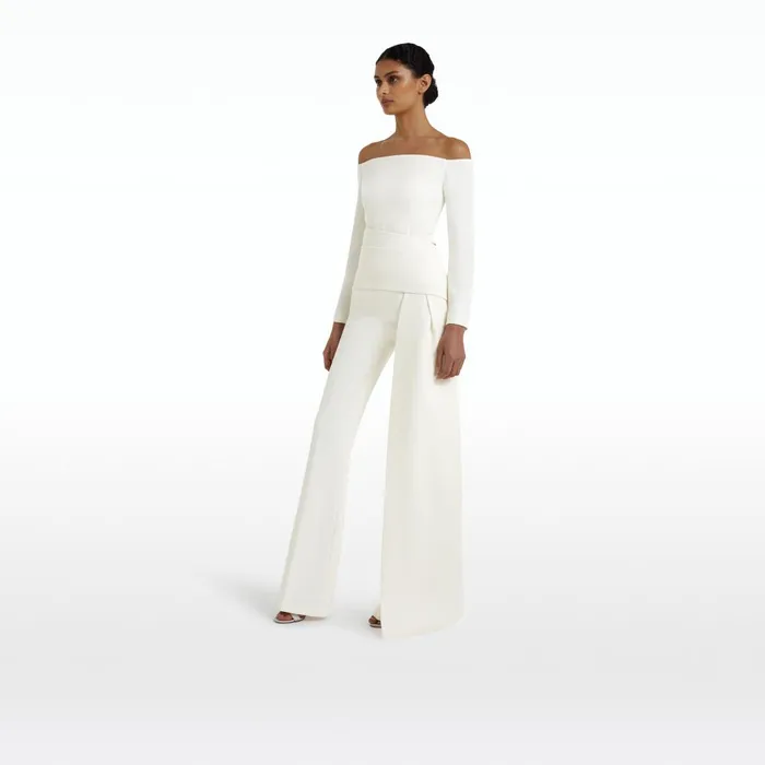 Safiyaa Colette Ivory Top Women Tops