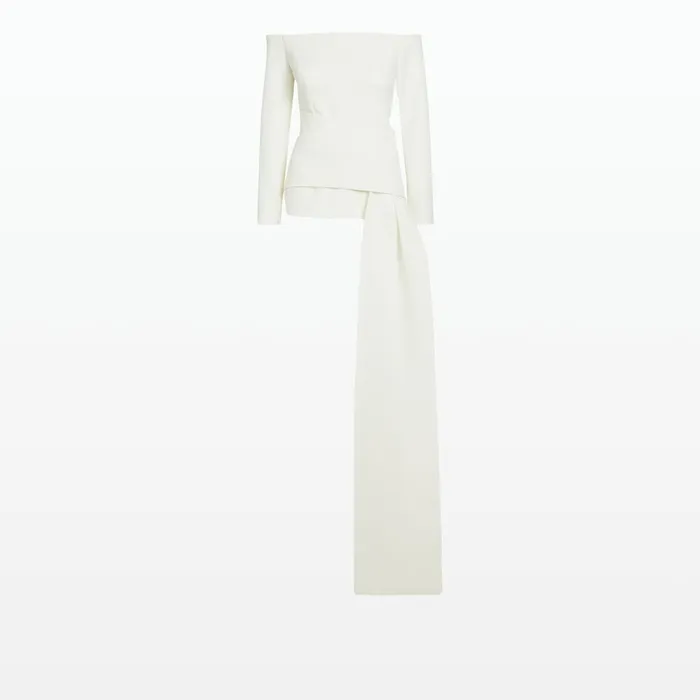 Safiyaa Colette Ivory Top Women Tops