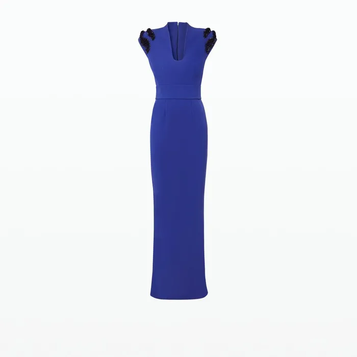 Safiyaa Dana Skiathos Blue Long Dress Women Dresses