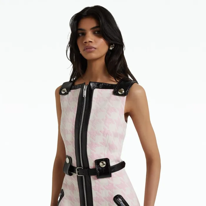 Safiyaa Ele Barely Pink Short Dress Women Dresses