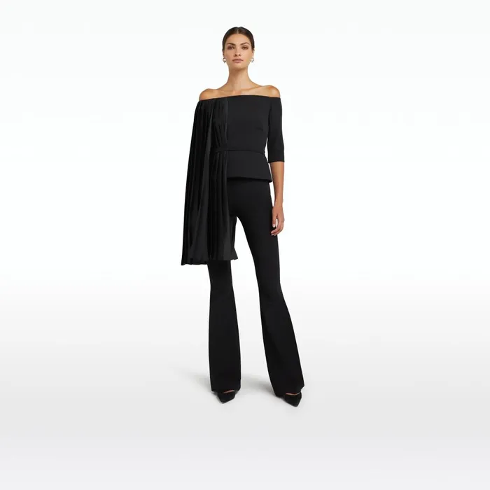 Safiyaa Emer Black Top Women Tops